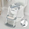 Potty Training Seat, 2 Pcs Toddler Training Toilet with Step Stool Ladder, Anti-Slip Pad, Adjustable Toddler Seat for Kids Soft Cushioned - 3 of 4