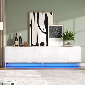AMERLIFE 70" LED TV Stand for TVs up to 80" - 1 of 4