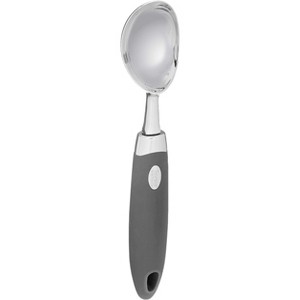 Tovolo Stainless Steel Ice Cream Cookie Scoop Ergonomic  Soft Serve Custard Scooper BPA Free Food Safe Dishwasher Safe Ice-Cream Spade, Slate Gray - 1 of 4
