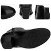 BLISSFUL STEP Women's Low Chunky Heel Side Zipper Booties - 3 of 3