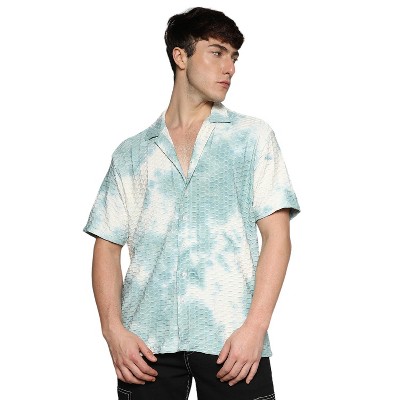 Campus Sutra Men Men's Multicolour Tie-Dye Honeycomb Shirt