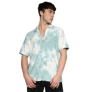 Campus Sutra Men Men's Multicolour Tie-Dye Honeycomb Shirt - 1 of 4