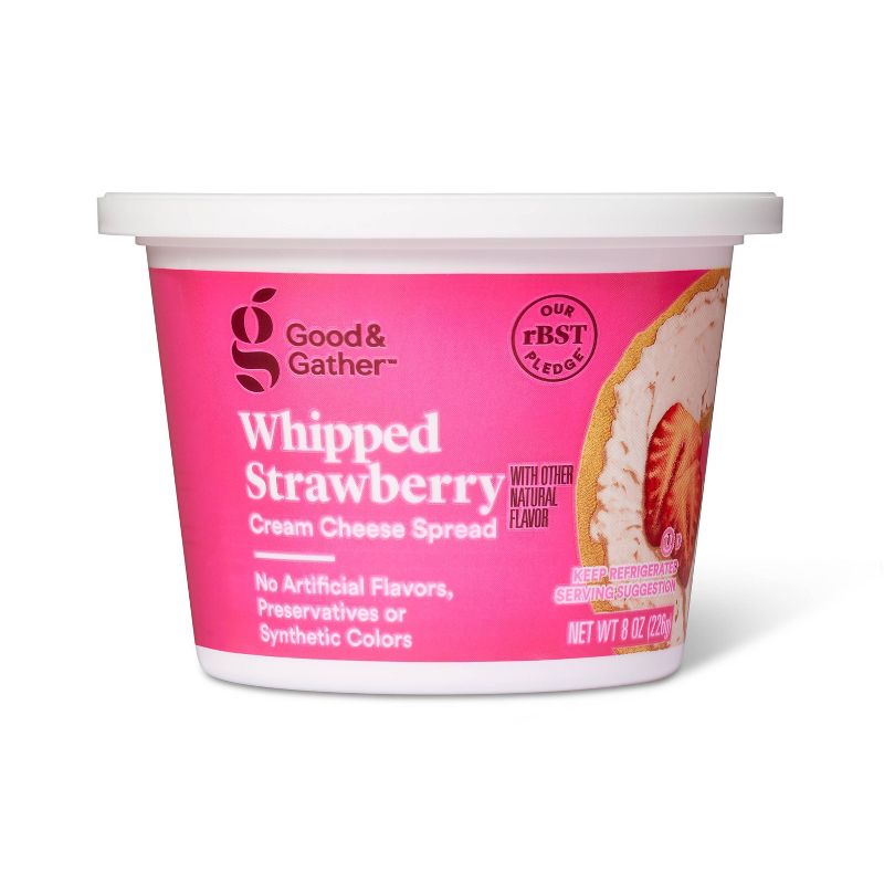 Whipped Strawberry Cream Cheese Spread - 8oz - Good &#38; Gather&#8482;, 1 of 5
