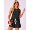 INSPIRE CHIC Women's Waffle Knit Crew Neck Sleeveless Tank Top with Shorts Lounge Sets - 2 of 4