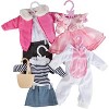 Dress Along Dolly White Full-Outfit Hanger 24pk for American 18" Doll Clothes- Hold Your Tops & Bottoms Together - Perfect Girl Gift Set - 4 of 4