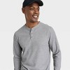Men's Waffle-knit Henley Athletic Top - All In Motion™ Stone M : Target
