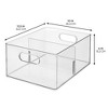 Divided All-Purpose Storage Bin - Set of 4 - Clear - Made in USA - 4 of 4