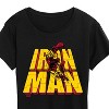 Women's - Marvel - Iron Man Stacked Name Oversized Short Sleeve Graphic T-Shirt - 2 of 4