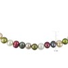 EVERLY JEWELRY | Sterling Silver 8-9mm Multi-Color Cultured Freshwater Pearl Strand Necklace - 18 in - 2 of 3