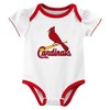 MLB St. Louis Cardinals Infant Girls' 3pk Bodysuit - 2 of 4