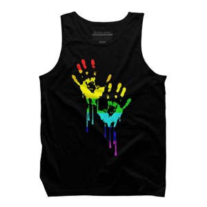 Adult Design By Humans Flag Rainbow Pride Hands By Avocato Tank Top - 1 of 2