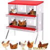 Acekool Chicken Nesting Box, 6-Compartment Metal Laying Box with Roll Out Egg Collection, Wall Mount, Easy Access Hen Roosting Boxes - 2 of 4