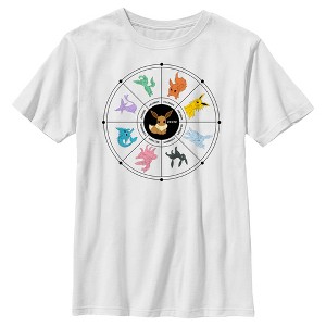 Boy's Pokemon Evolutions Wheel T-Shirt - 1 of 4