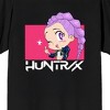 KPop Demon Hunters Huntrix Rumi Sparkle Wink on Black Short Sleeve Adult T Shirt - 2 of 4