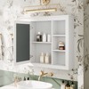 NicBex 35"x27.5" Wall Mounted Medicine Cabinet Bathroom Storage Cabinet with 6 Cubbies&1 Mirrored Cabinet,Matte Finish Wall Cabinet for Bathroom - 4 of 4