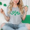 Simply Sage Market Women's Lucky Arched Distressed Short Sleeve Graphic Tee - 2 of 4