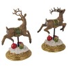 Northlight Glittered Reindeer Christmas Stocking Holders - 9.5" - Set of 2 - 4 of 4
