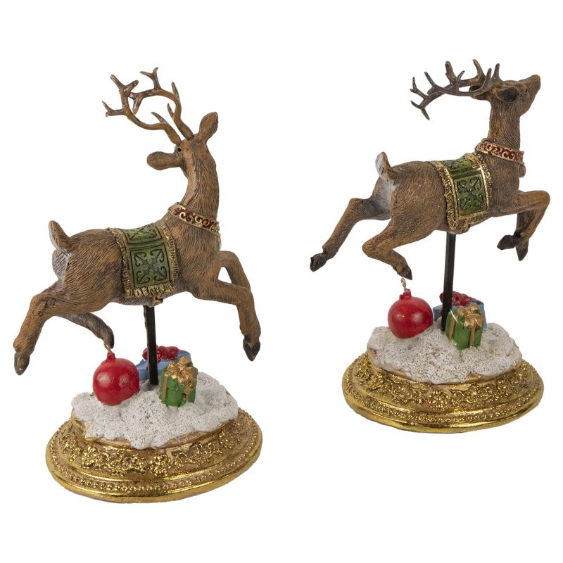Northlight Set of 2 Glittered Reindeer Christmas Stocking Holders 9.5", 4 of 5