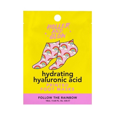 Holler and Glow Hydrating Hyaluronic Acid Rainbow Pattern Masks - 0.6 fl oz_0