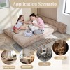 Modular Chaise Lounge Freely Combinable Sleeper Sofa Bed Daybed Lazy Sofa Couch, Space-saving, Chenille Upholstered-ModernLuxe - 4 of 4