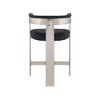 Meridian Furniture,Romeo Black Vegan Leather Counter Stool, Set of 2 - 2 of 4