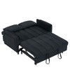 GlasFlength Sofas Contemporary Sofa with Cushioned Support and Clean Lines for Modern Living Spaces, Black,53”*35.5”*30" - 2 of 4