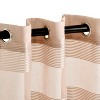 Delicate Rope Stripe Sheer Grommet Curtain Panel Set by Blue Nile Mills - 3 of 4