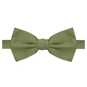 Jacob Alexander Men's Solid Color Pre-Tied Adjustable Banded Bow Tie - 1 of 4
