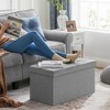 SONGMICS 30" Storage Ottoman Bench Ottoman with Storage Footstool Hold up to 660 lb for Bedroom Living Room - 3 of 4