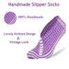 Crochet Slipper Socks for Women 3 Pairs Shoe Size 5-7 - 2 of 3