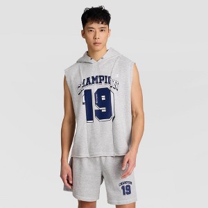 Champion Men's Sleeveless French Terry Hooded Pullover Sweatshirt