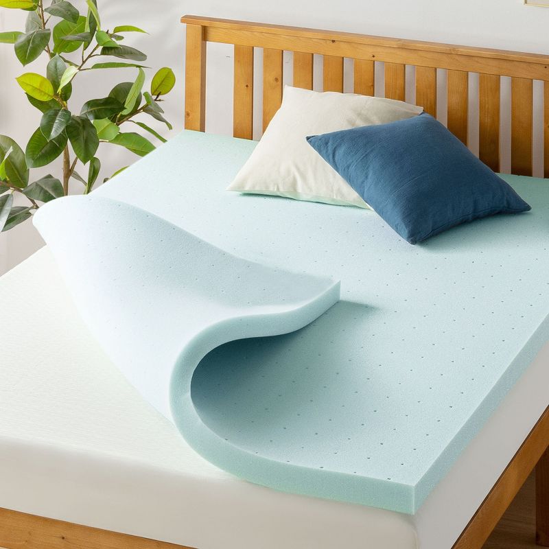 Mellow Ventilated Memory Foam Cooling Gel Infusion 2.5" Mattress Topper, 1 of 10