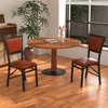 VECELO Foldable Dining Chairs Set of 2/4/6, No Assembly Heavy-Duty Metal Frame, Kitchen and Living Room Chairs, Black/Brown - 2 of 4
