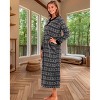 ADR Women's Plush Fleece Nightgown Woman, Long Cozy Kaftan with Pockets, Plaid & Solid Colors - 2 of 3