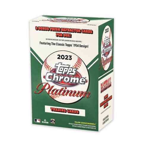 2023 Topps Chrome Baseball Platinum Trading Cards Blaster Box : Target