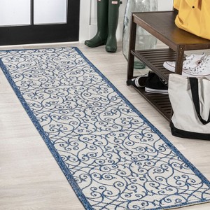 JONATHAN Y Madrid Vintage Filigree Textured Weave Indoor/Outdoor Area Rug - 1 of 4