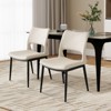 Hrinhom 18.8"W Modern Dining Chairs,Upholstered PU Kitchen Side Chairs With Metal Legs, Set of 2 - 2 of 4