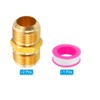 Unique Bargains Brass Air Gas Line Refrigeration HVAC Pipe Fitting SAE 45 Degree Flare Connector 2 Pcs - 3 of 4