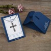 Anna-Kaci Gunmetal Crystal Cross Necklace with Message Card & Envelope Jewelry Gift - 4 of 4