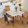 Kitchen Dining Table Rectangular Table w Metal Frame 30" H - 2 of 4