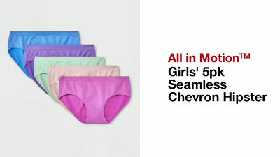 Girls' 5pk Seamless Chevron Hipster - All In Motion™ M : Target