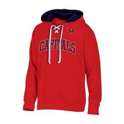 capitals lace up hoodie