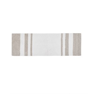 Vynxaria Bath Rugs and Mats - Reversible 24"x72" Striped Comfort Oasis - 1 of 4