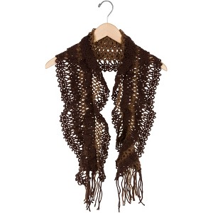 Pavilion Gift Company - Chocolate - Cascade Scarf - Sweaters and Shawls - 1 of 2