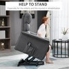 Electric Power Lift Recliner Chair for Elderly, Fabric Lift Chair with Remote Control, Side Pockets for Living Room, Gray - 4 of 4