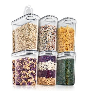 Sorbus Food Dispenser Containers - For Kitchen Organization - Store Pasta, Cereal, Dry Foods, and More -BPA Free (Medium to Large) - 1 of 4