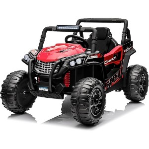 12V Kids Ride on Car, Electric Off-Road UTV Truck with Forward and Reverse Functions, Double Open Doors, Safety Belt, Horn, for Kids - 1 of 1