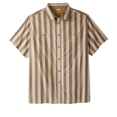 KingSize Men's Big & Tall Striped Short-Sleeve Sport Shirt