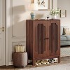 Tribesigns Shoe Cabinet with Doors, 6-Tier Shoe Rack Organizer with Adjustable Shelves, for Entryway, Living Room, Walnut Brown (Holds 20 Pairs) - 3 of 4