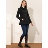 INSPIRE CHIC Women's Work Office Winter Overcoat Single Breasted Point Collar Pea Coat - 2 of 4
